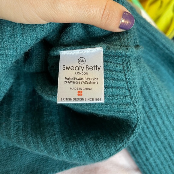 SWEATY BETTY wool/cashmere cropped sweater - Picture 11 of 12